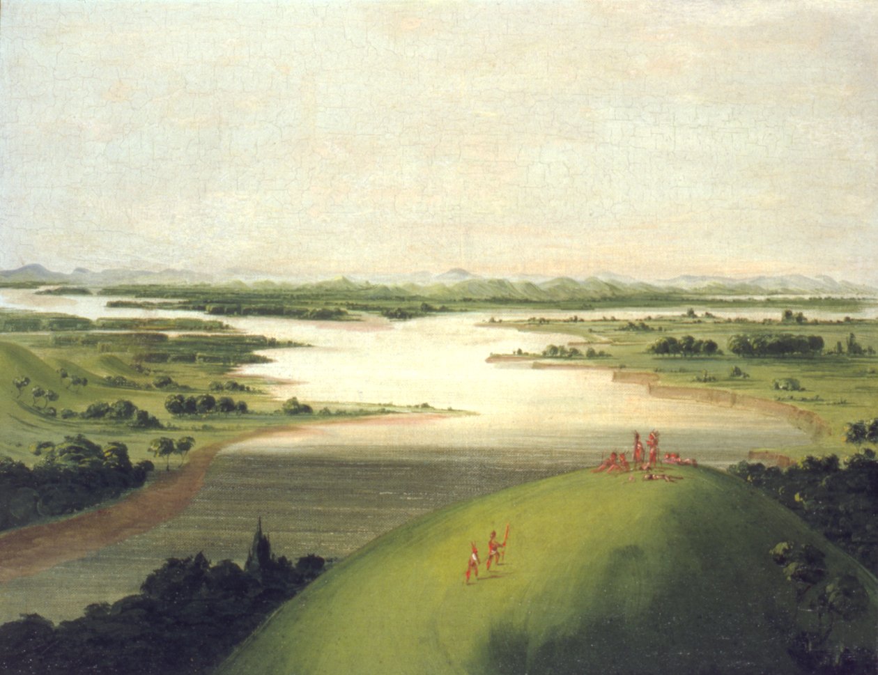 Embouchure de la rivière Platte, à 900 miles au-dessus de St. Louis, 1832 - George Catlin