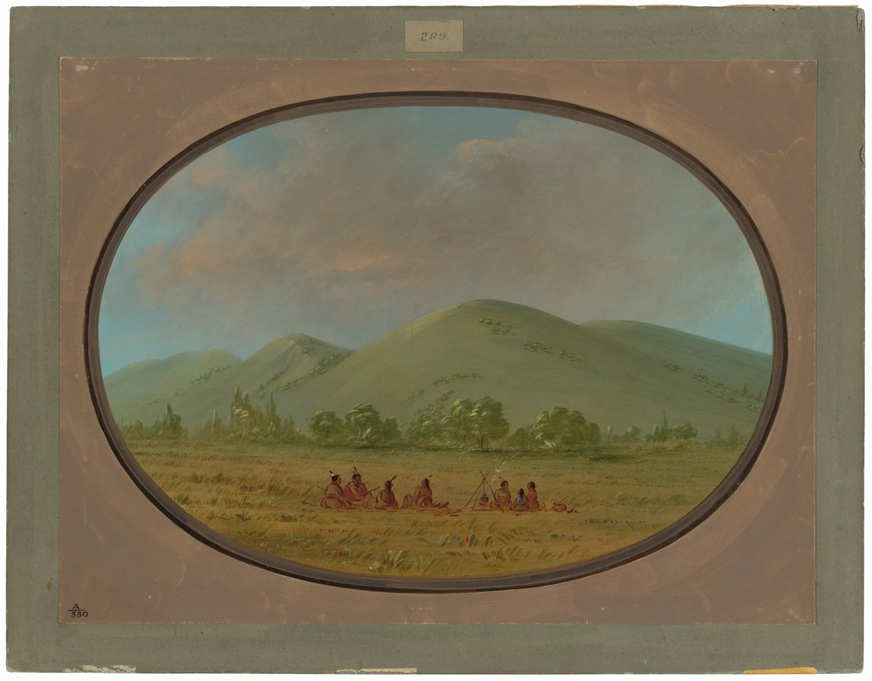 Nishnabotana Bluffs, Haut-Missouri - George Catlin