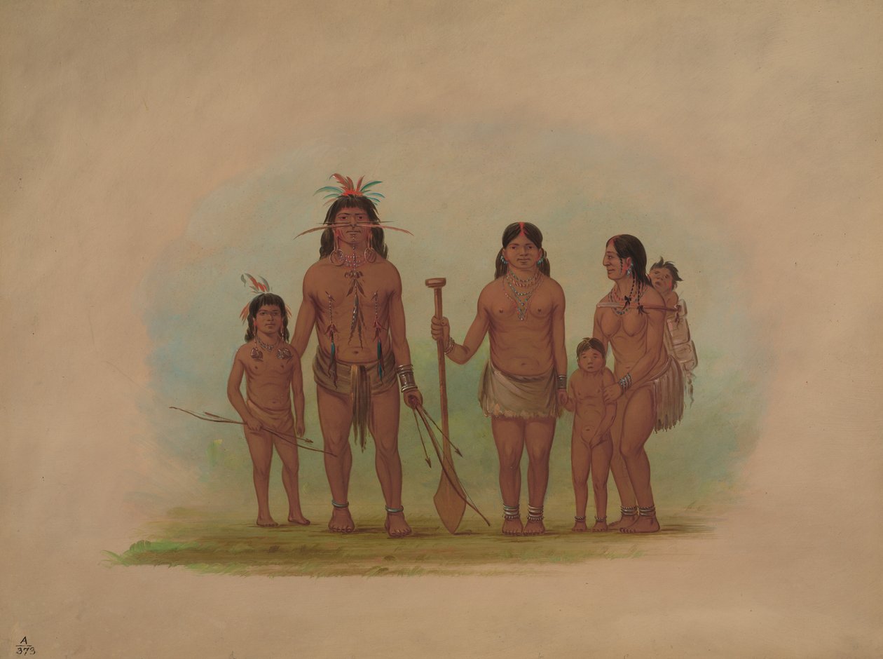 Chef Orejona et famille, 1854-1869 - George Catlin