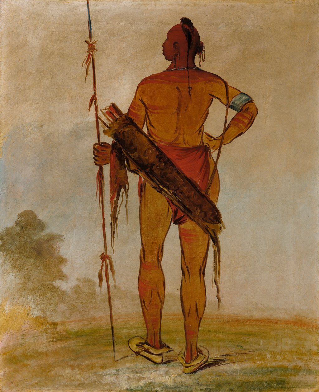 Pa-hú-sha, cheveux blancs, le plus jeune, chef de bande - George Catlin