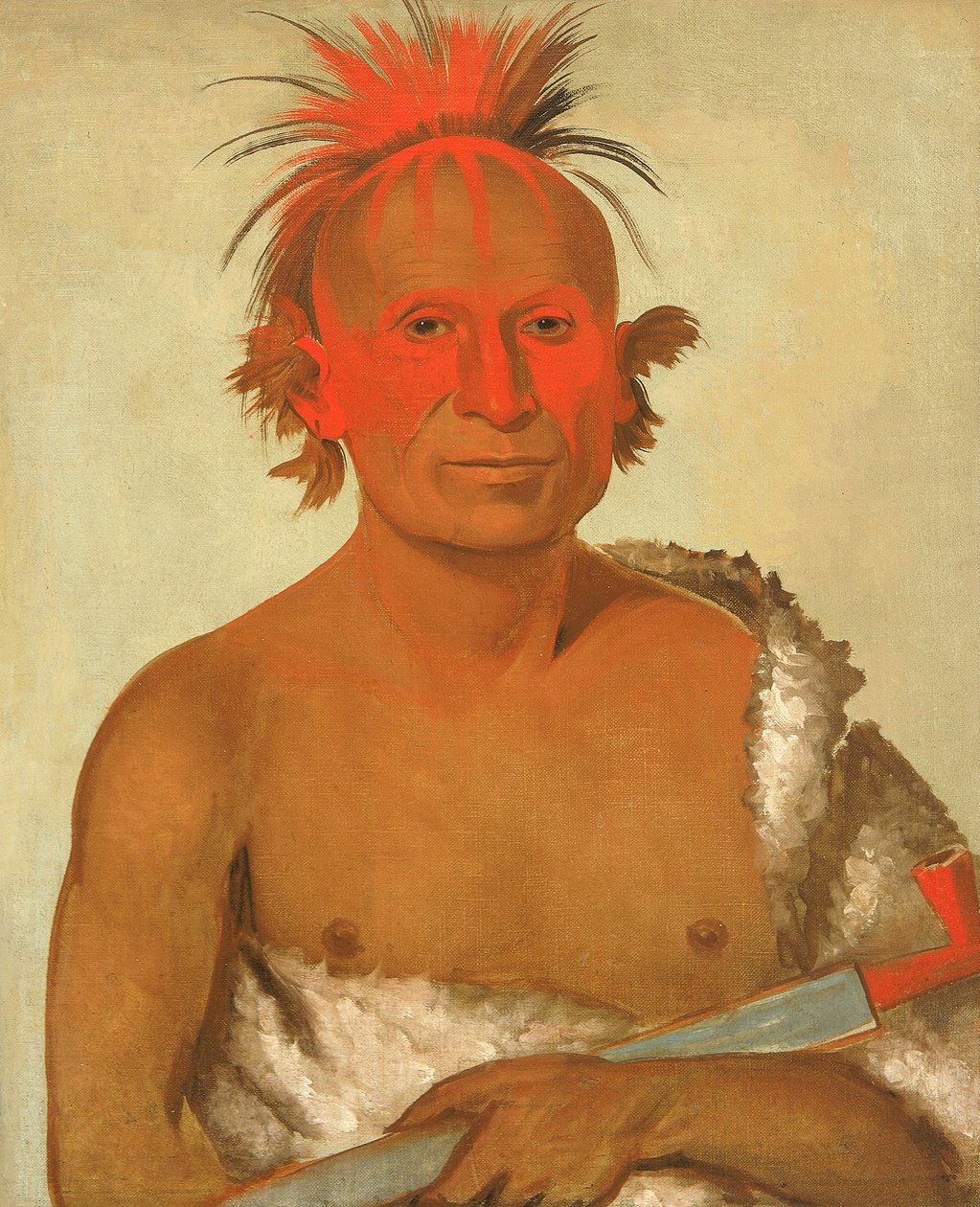 Pash-ee-pa-hó, Petit Chef Poignardant, le Jeune, un des Braves de Black Hawk - George Catlin