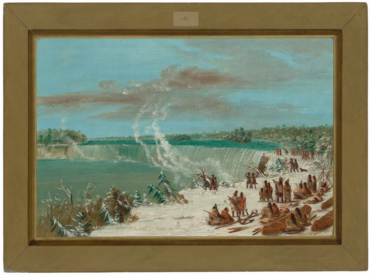 Portage autour des chutes du Niagara à Table Rock - George Catlin