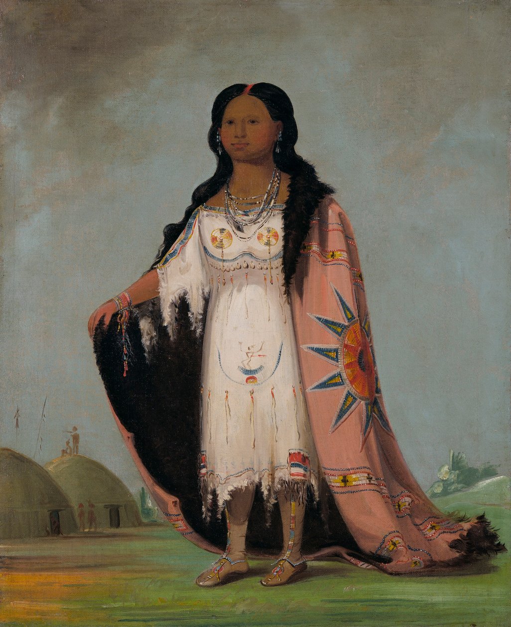 Pshán-shaw, herbe odorante, fille de douze ans de la Main Sanglante - George Catlin