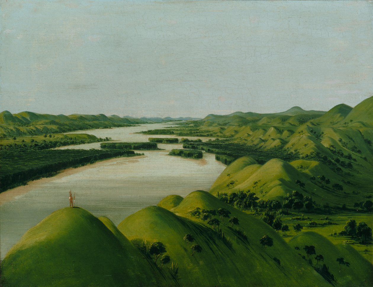 Falaises de la Rivière, 1320 Miles au-dessus de St. Louis, 1832 - George Catlin