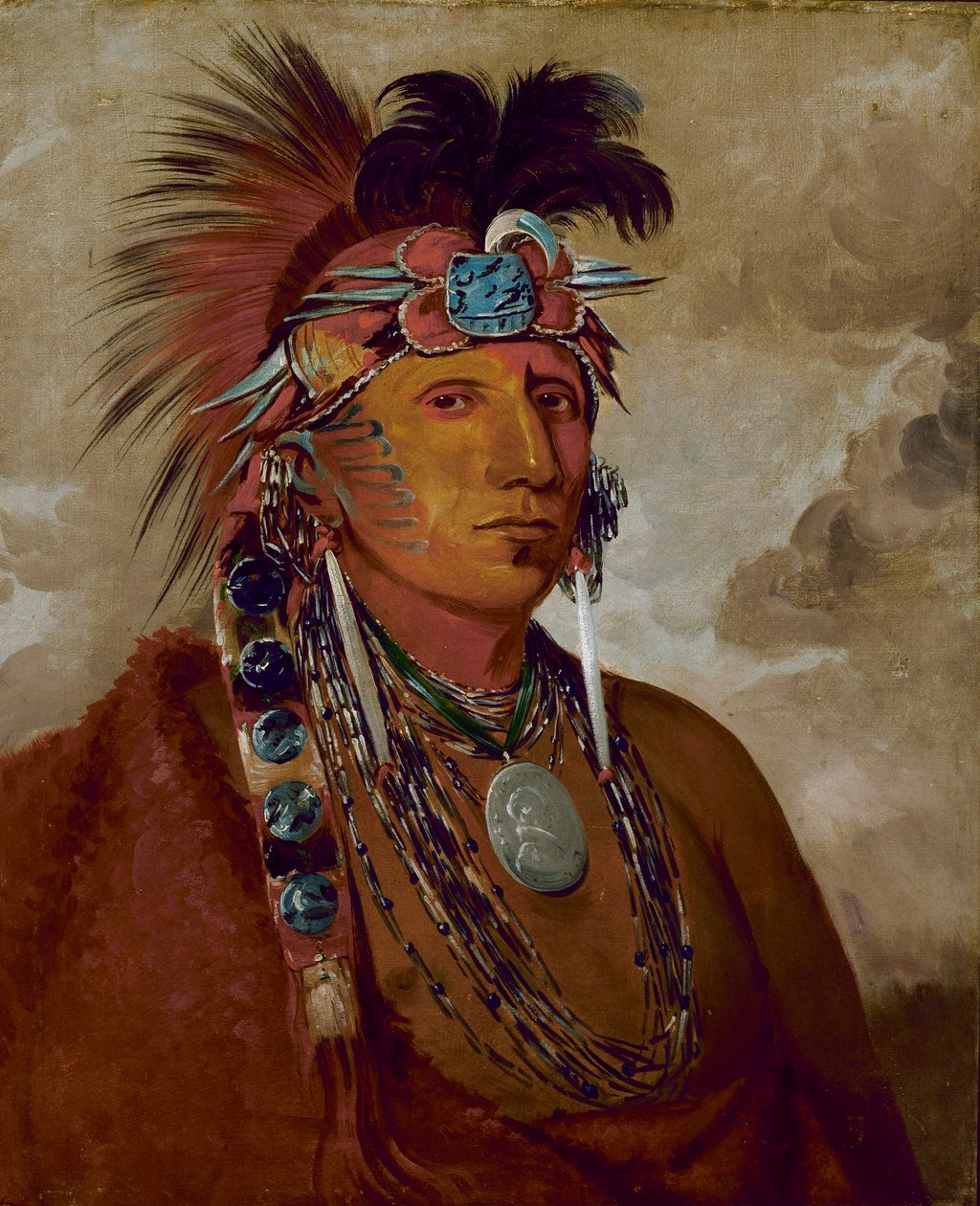 Shó-me-kós-see, le loup, un chef - George Catlin