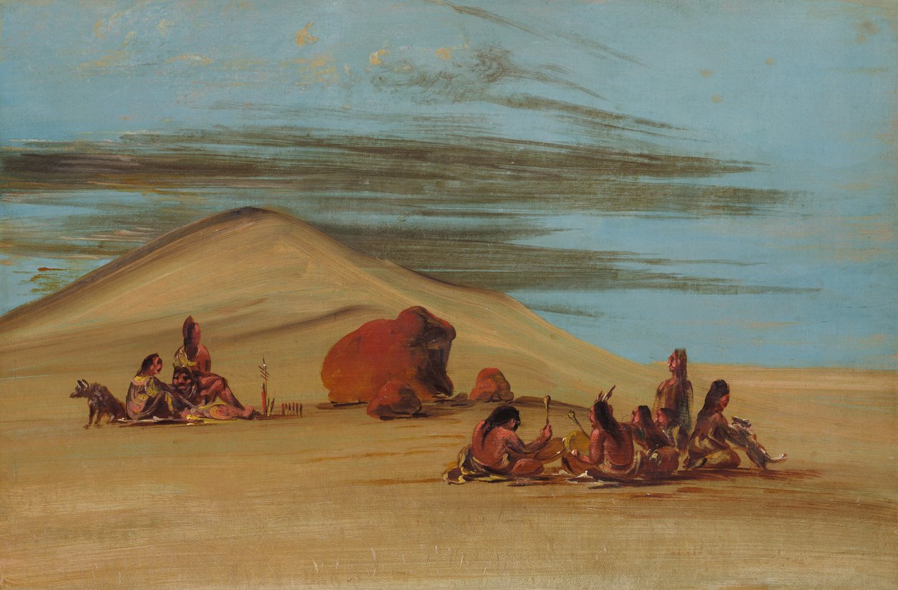 Sioux Adorant aux Rochers Rouges, 1837-1839 - George Catlin