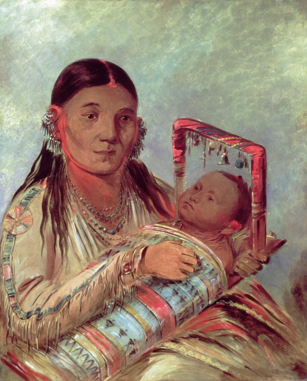 Mère Sioux et bébé, vers 1830 - George Catlin