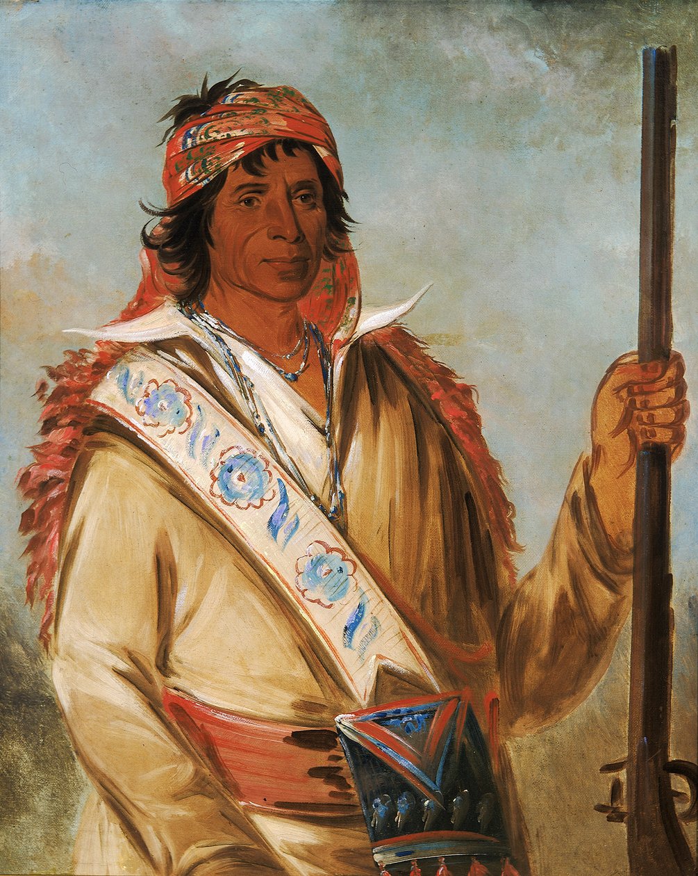 Steeh-tcha-kó-me-co, Grand Roi appelé Ben Perryman, un chef, 1834 - George Catlin