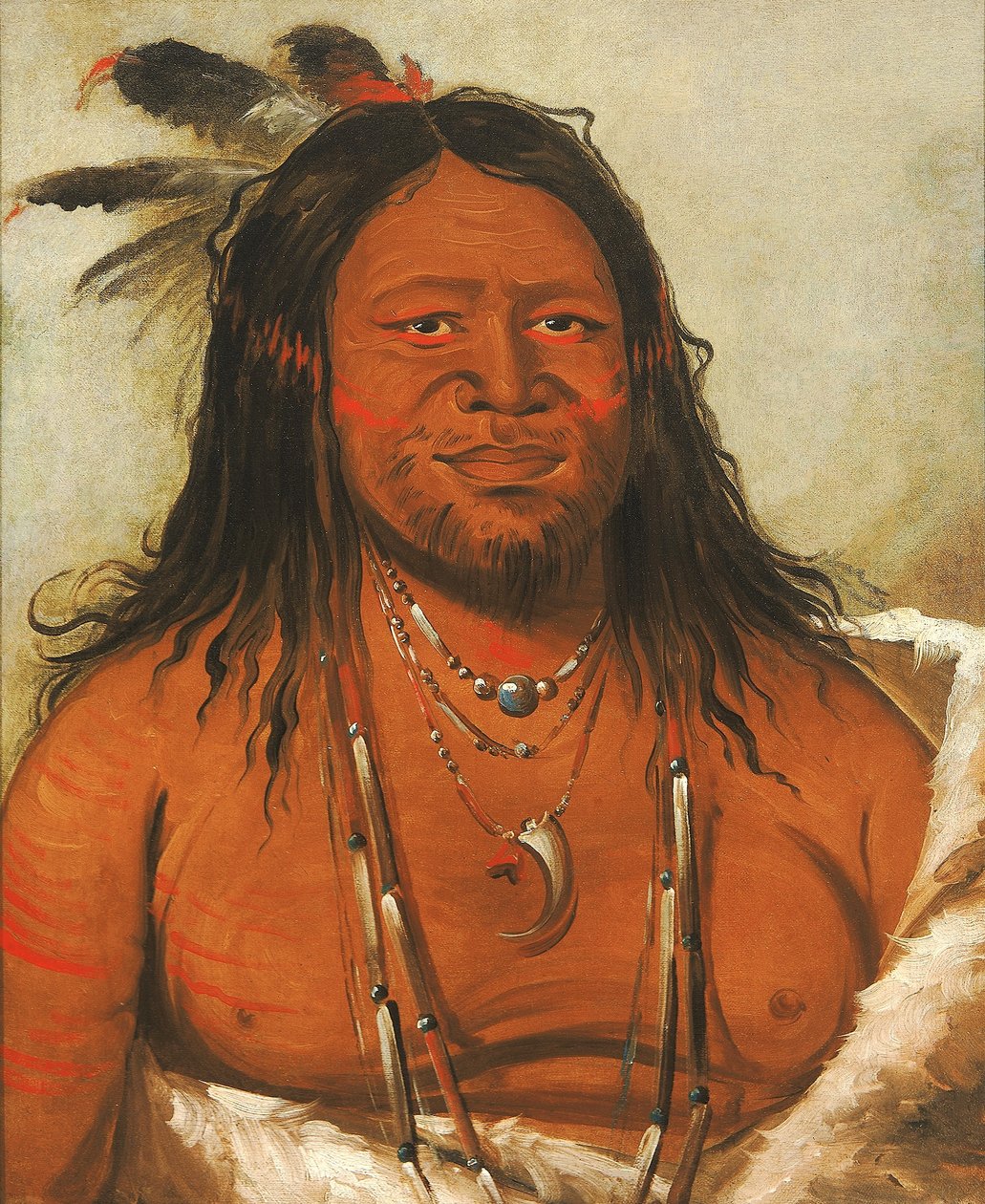 Ta-wáh-que-nah, montagne de rochers, deuxième chef de la tribu - George Catlin