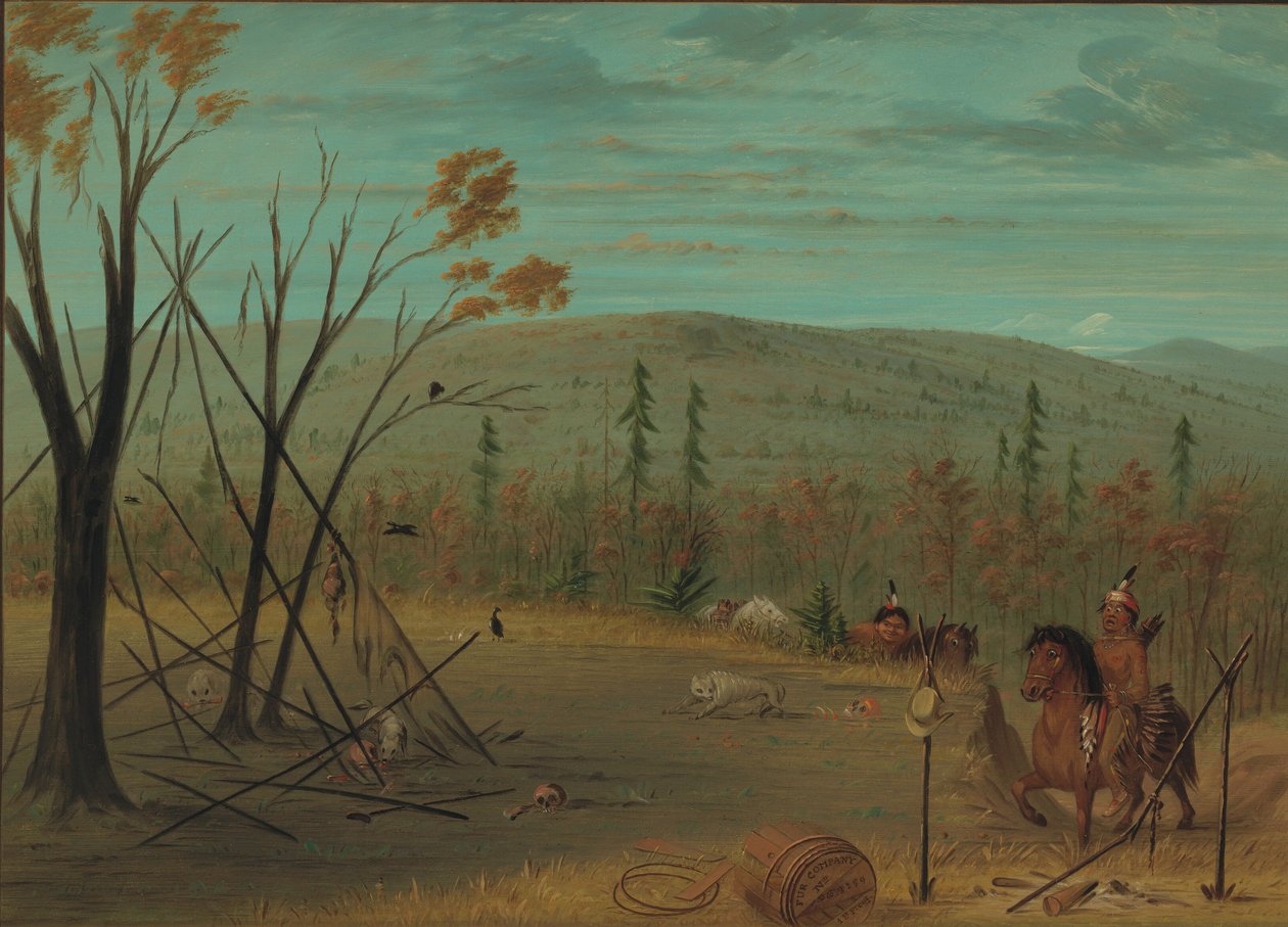 Les Frères Cheyenne revenant de leur chasse d