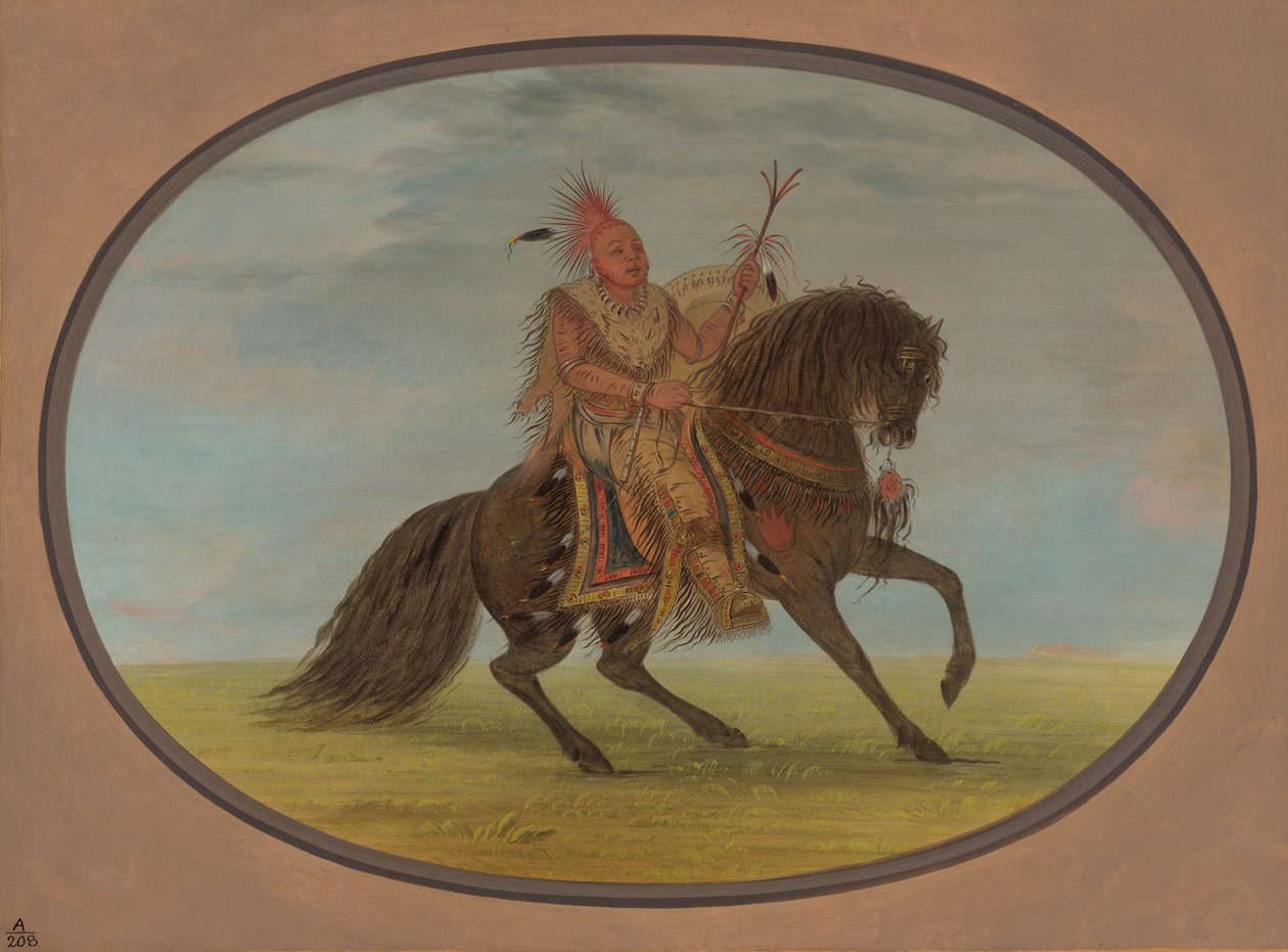 Le renard courant sur un beau cheval - Saukie, 1861-1869 - George Catlin
