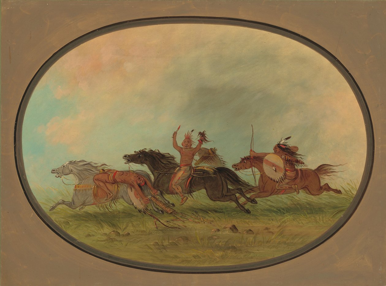 Le scalpeur scalpé - Pawnees et Cheyennes - George Catlin