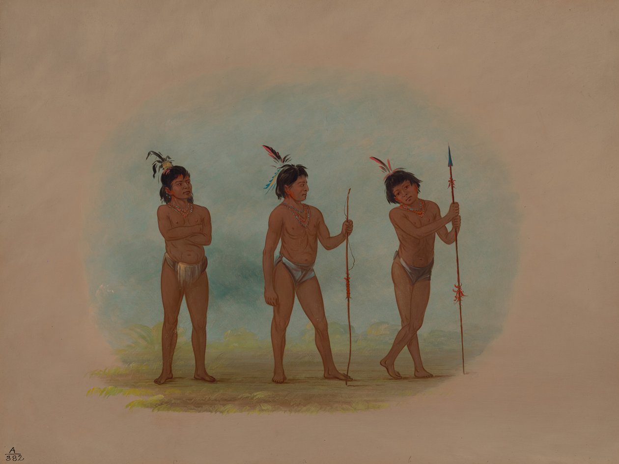 Trois enfants Auca, 1854-1869 - George Catlin