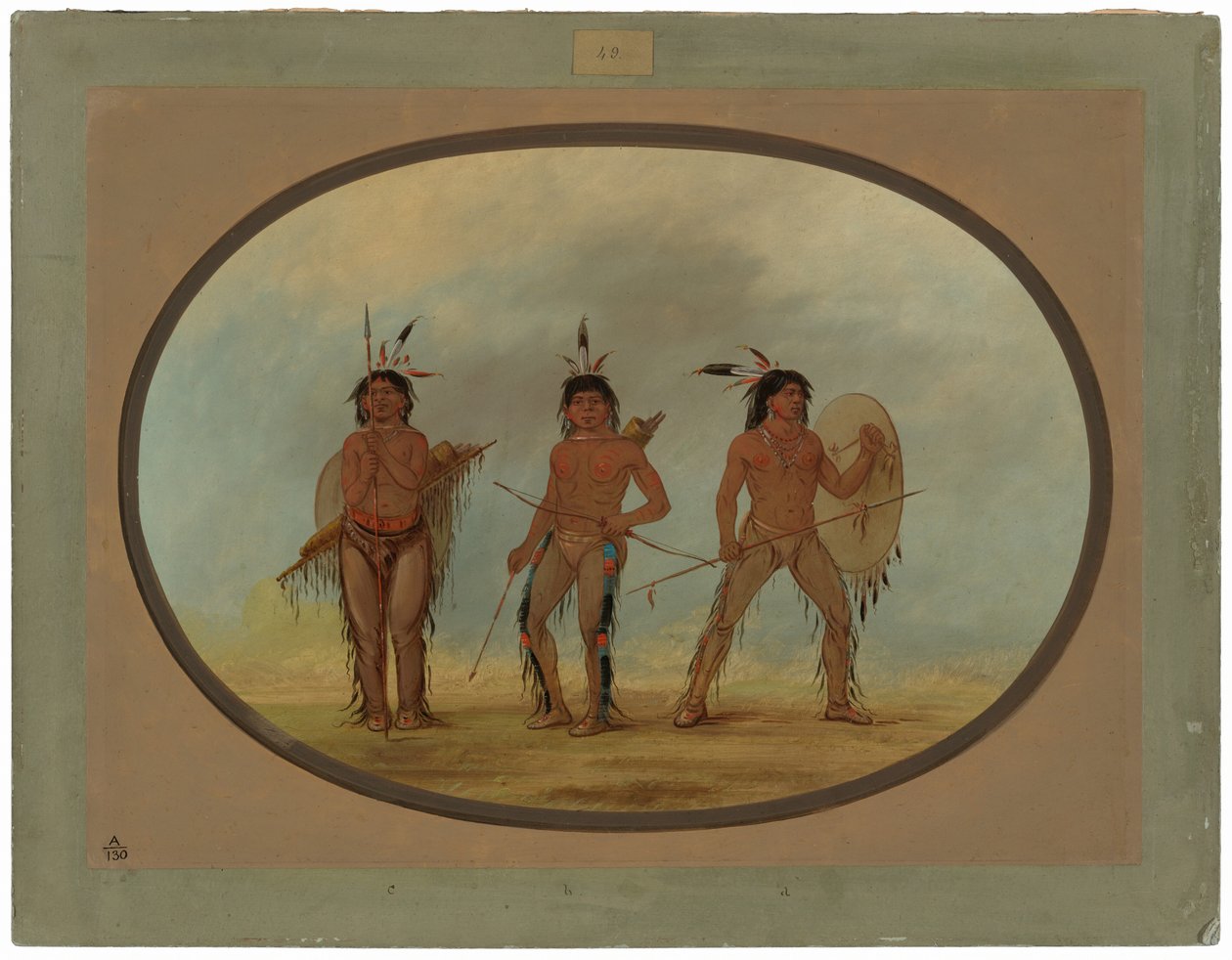 Trois guerriers cheyennes - George Catlin