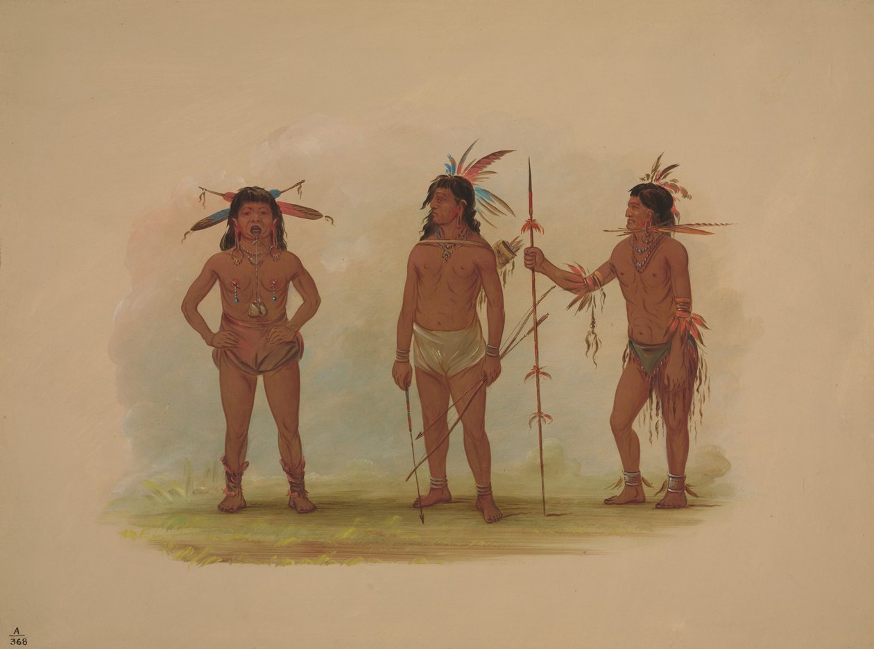 Trois hommes Omagua, 1854-1869 - George Catlin
