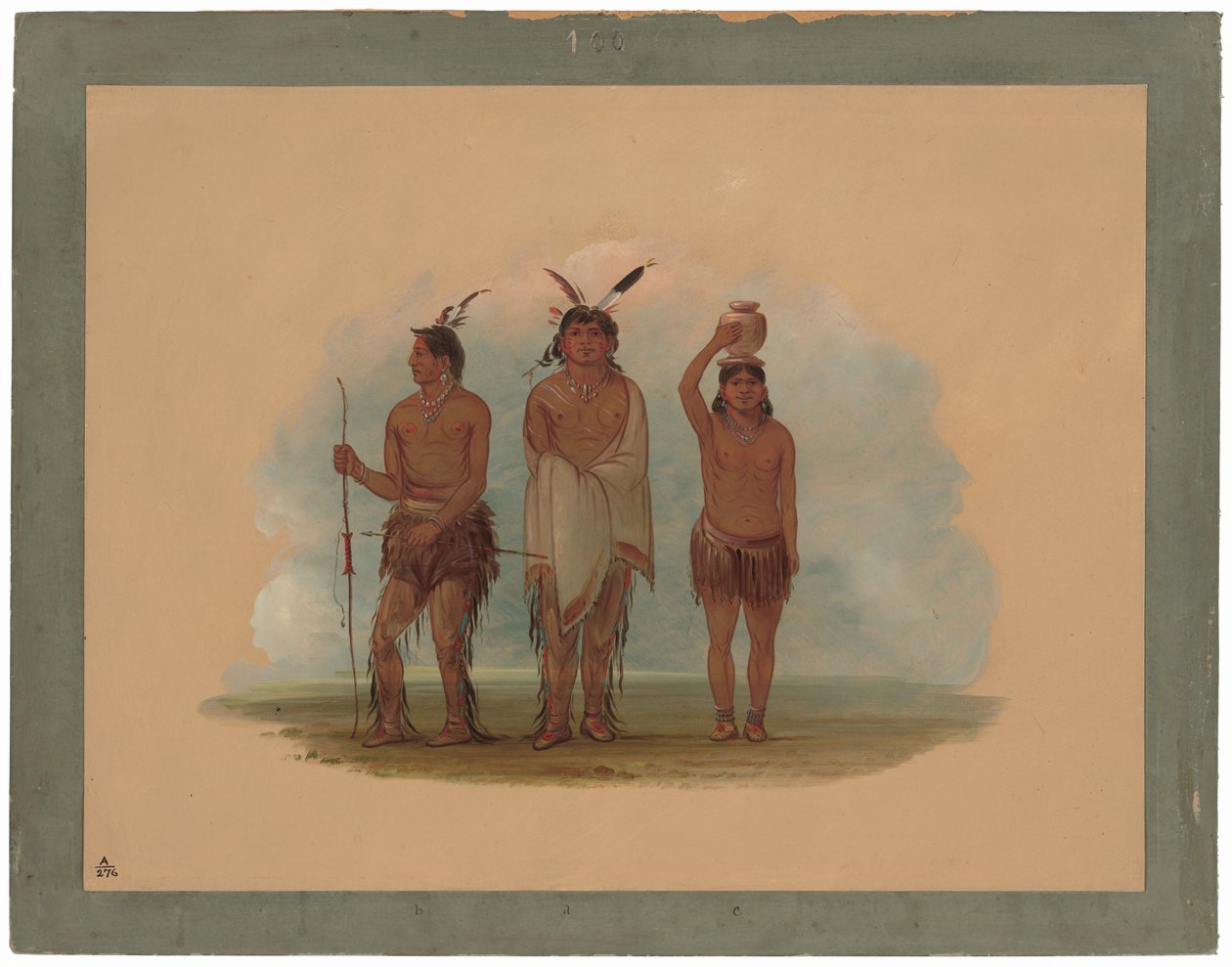 Trois Indiens Walla Walla - George Catlin