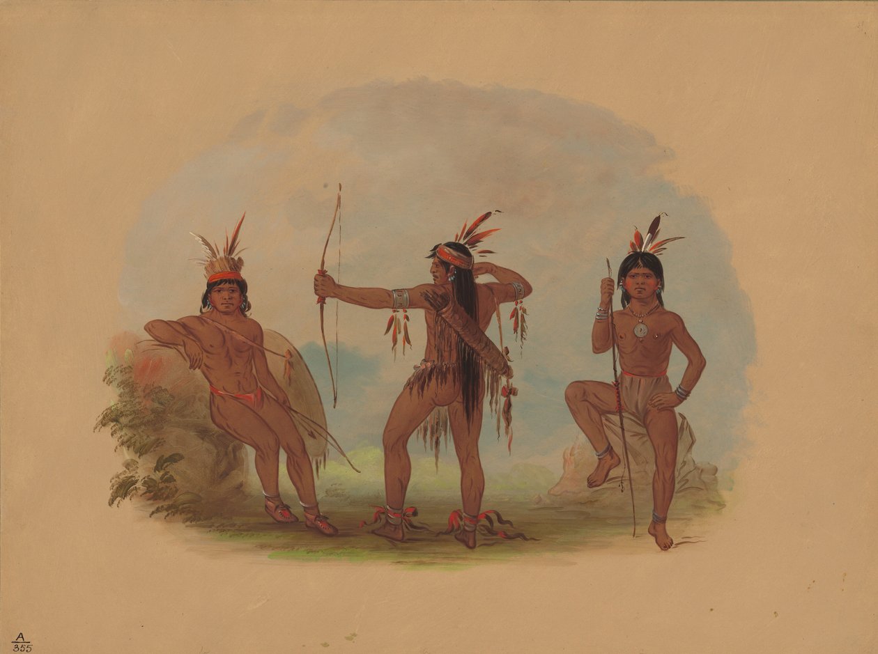 Trois Indiens Woyaway, 1854-1869 - George Catlin