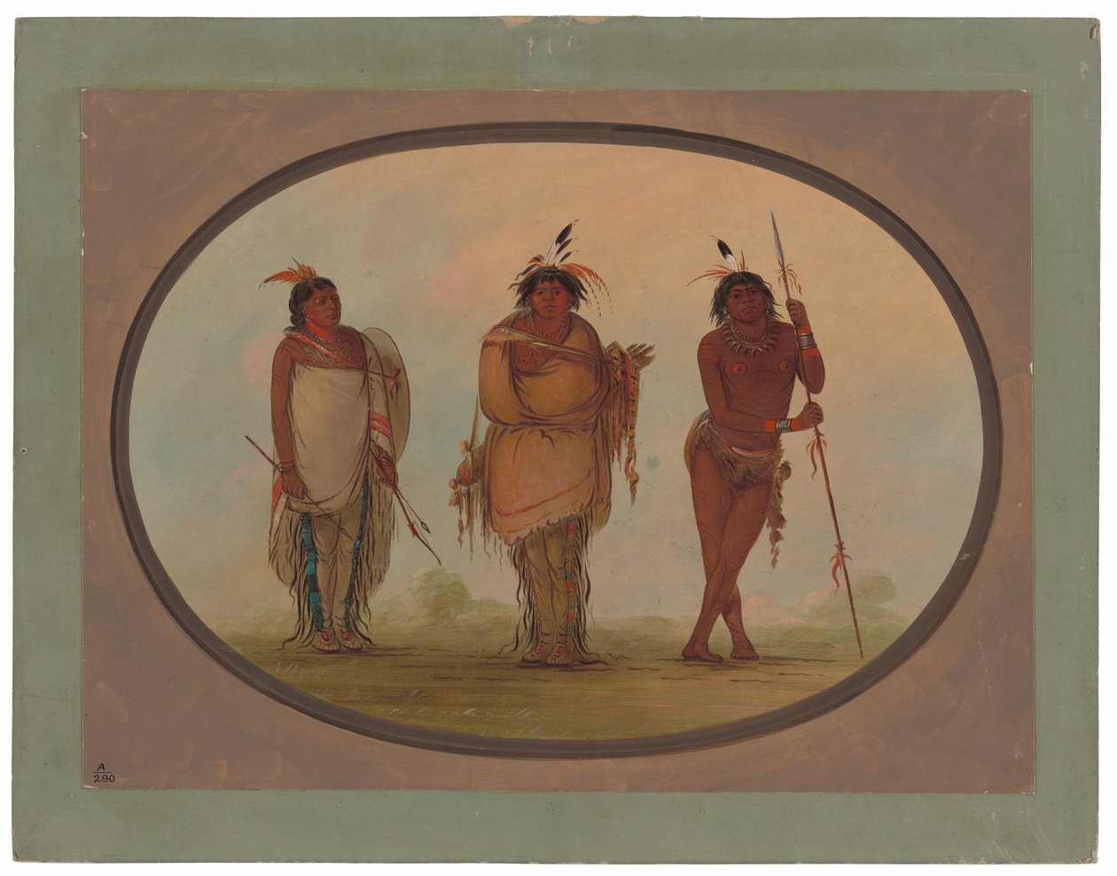 Trois Indiens Yumaya - George Catlin