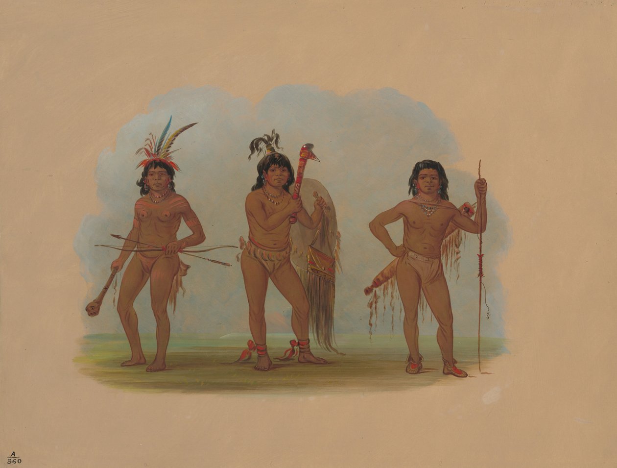 Trois Indiens Zurumati, 1854-1869 - George Catlin