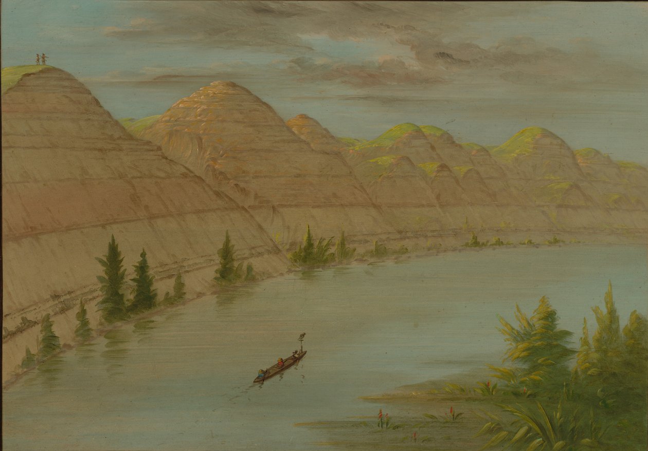 Vue dans le Grand Détour, Haut Missouri - George Catlin