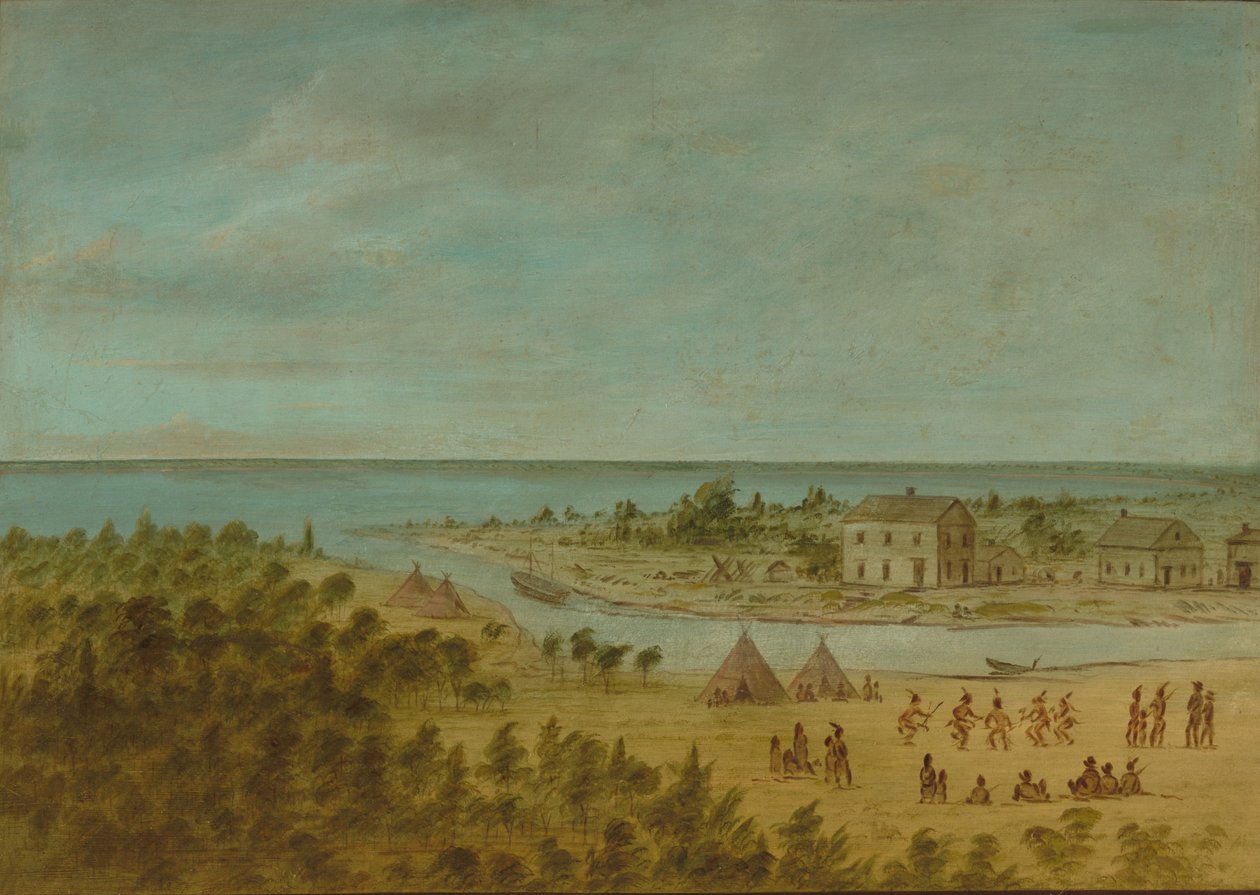 Vue de Chicago en 1837 | George Catlin | Estampe d'art