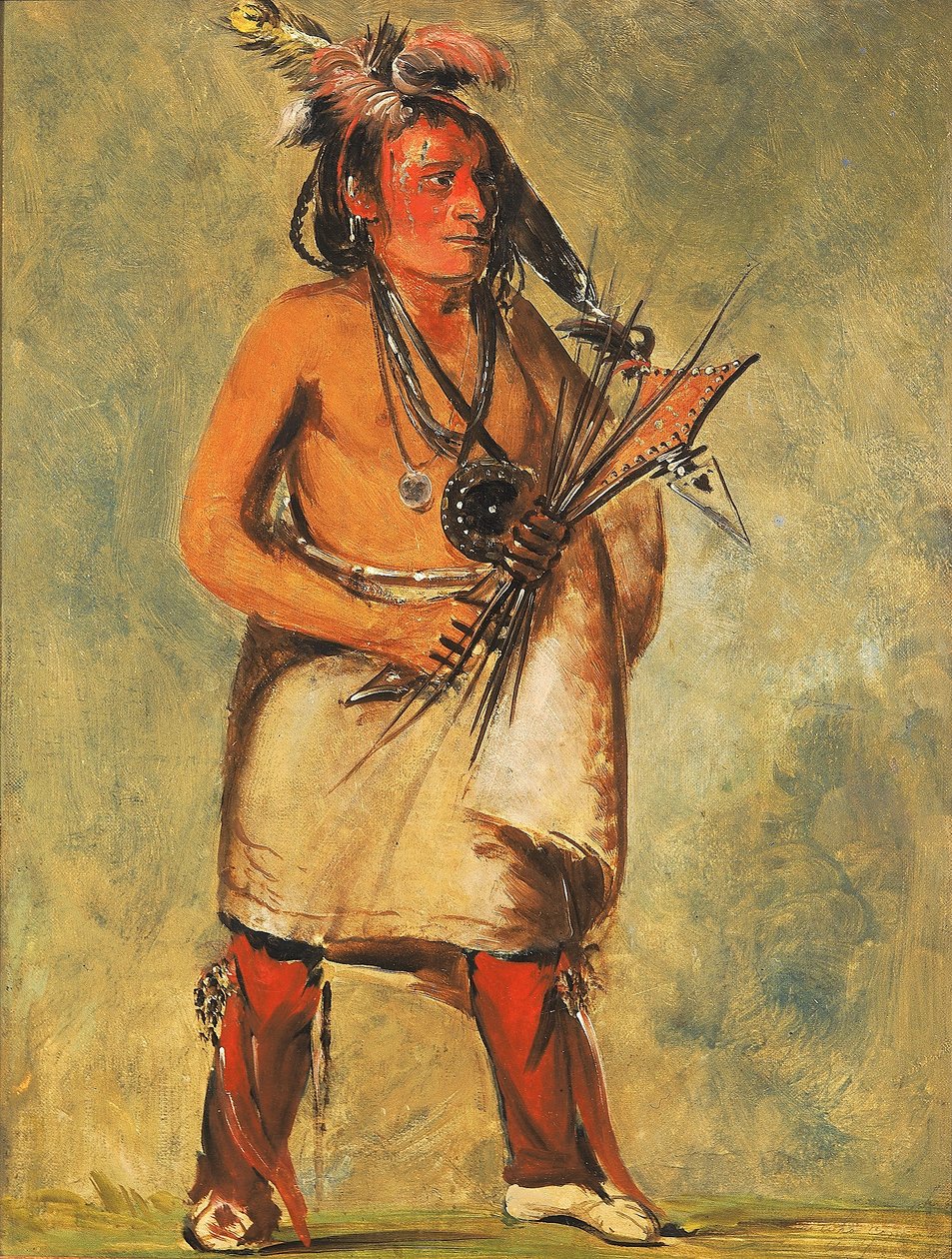 Wa-kon-chásh-kaw, celui qui vient sur le tonnerre - George Catlin