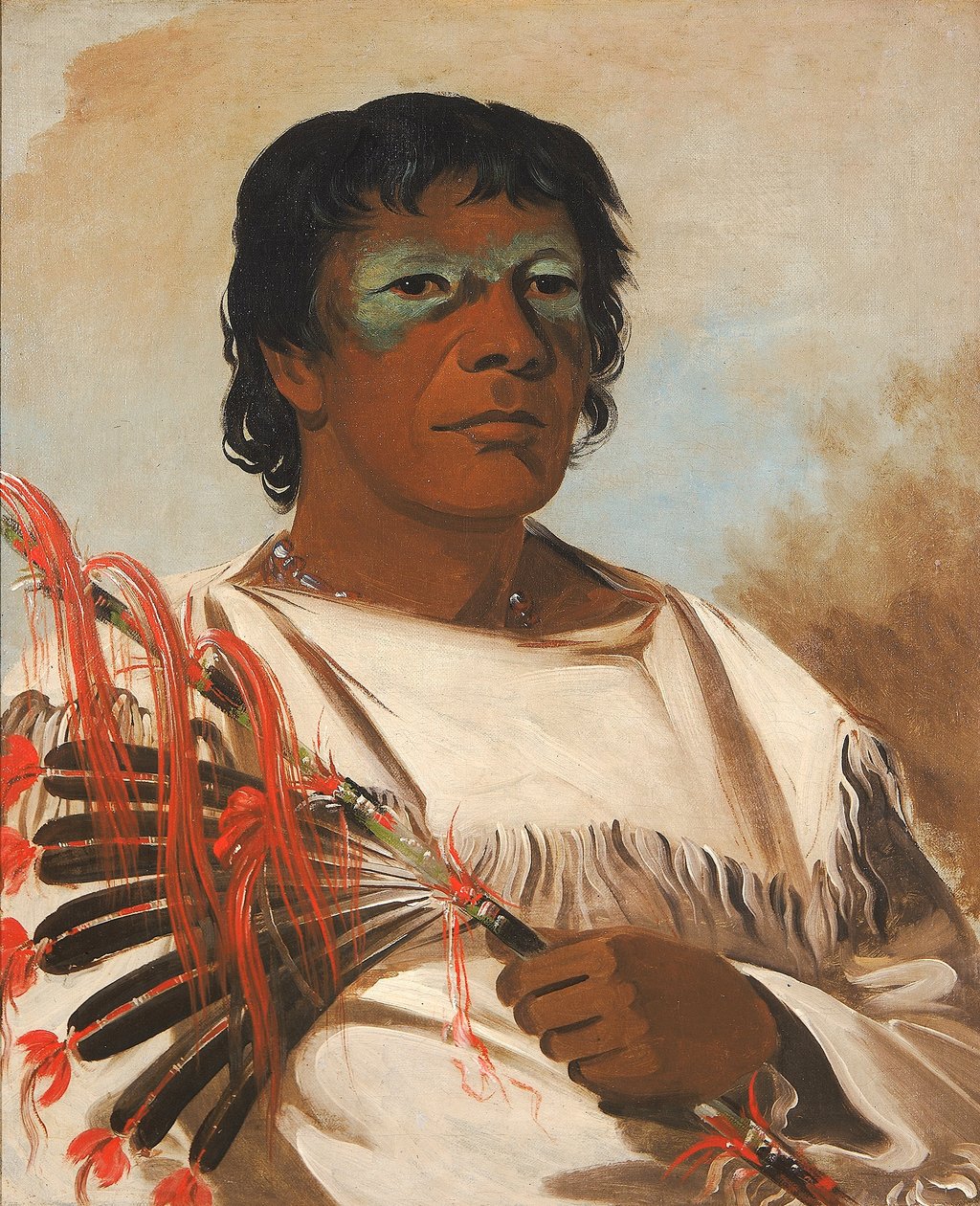 Wah-pe-kée-suck, White Cloud (appelé le Prophète), conseiller de Black Hawk - George Catlin