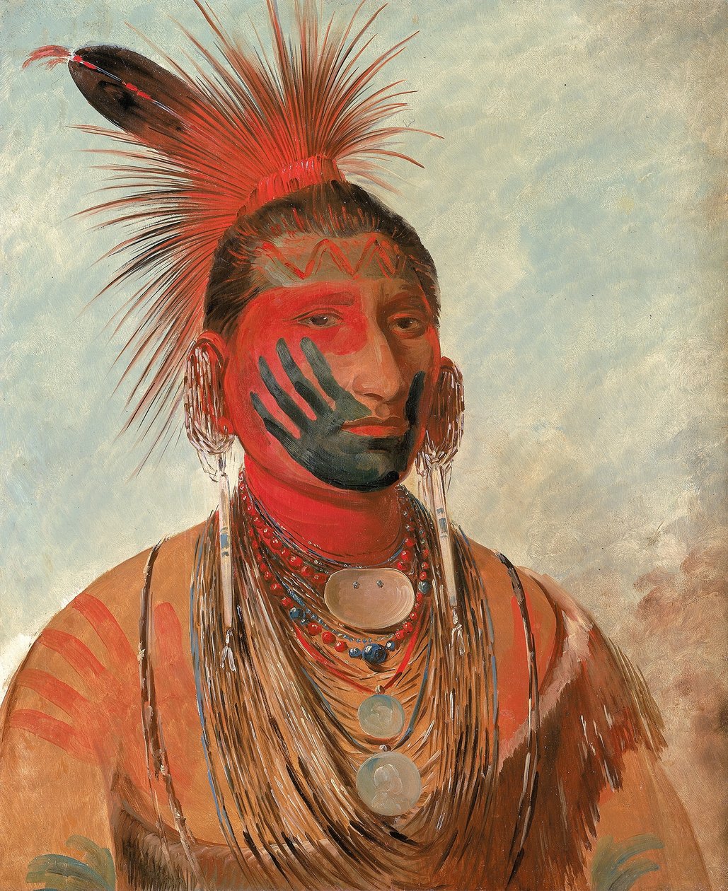 Wash-ka-mon-ya, danseur rapide, guerrier - George Catlin