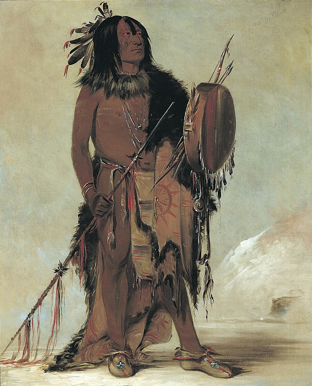 Wún-nes-tou, Buffle blanc, homme-médecine âgé - George Catlin