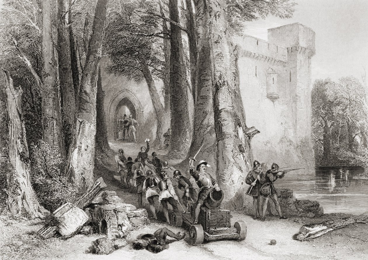 Le siège de Lathom House, 1644, gravé par W. Topham - George Cattermole