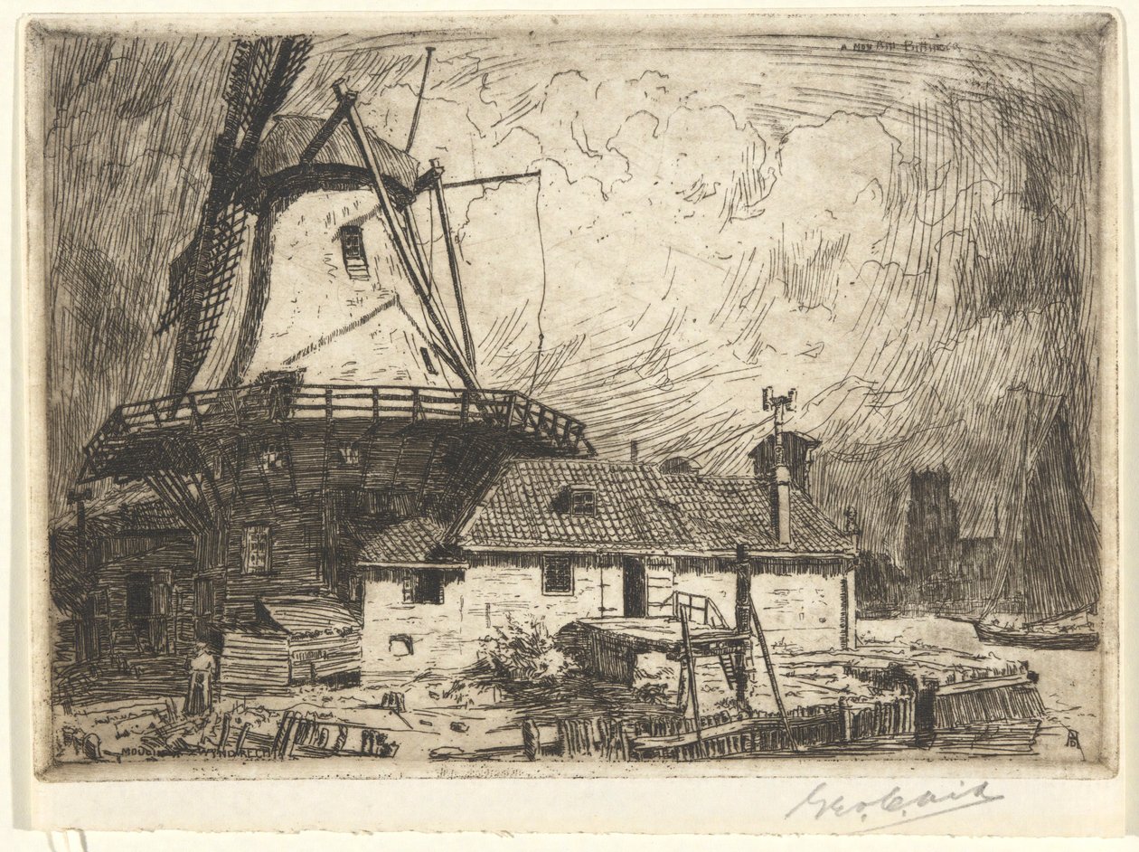 Moulin à Zwyndrecht - George Charles Aid