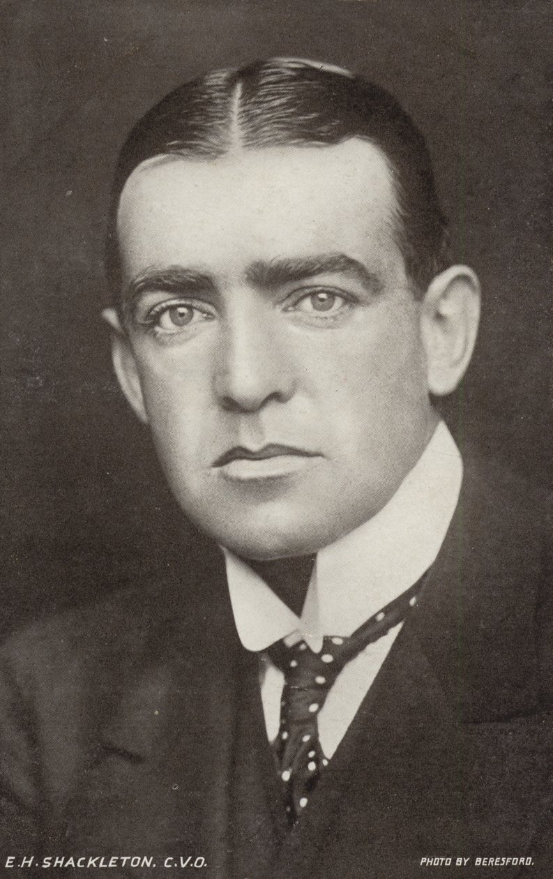 Ernest Shackleton (1874-1922), explorateur antarctique britannique (photo n/b) - George Charles Beresford