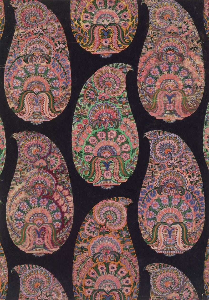 Conception de tissu pour châles de Paisley, vers 1871 - George Charles Haite