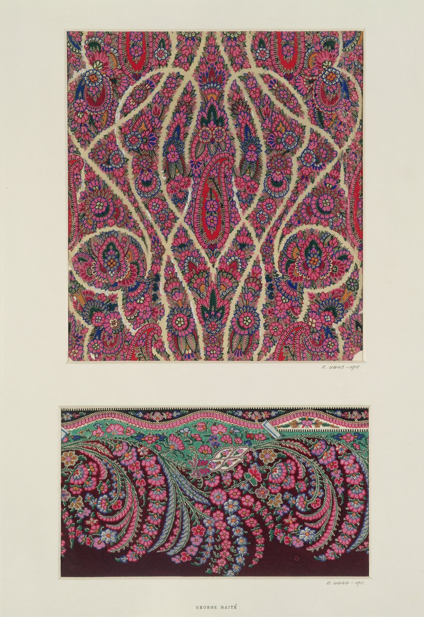 Dessins de tissus pour châles de Paisley, vers 1871 - George Charles Haite