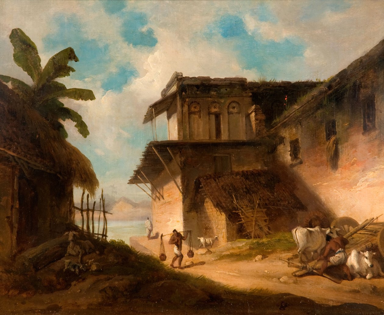 Scène de village bengali, 1821 - George Chinnery