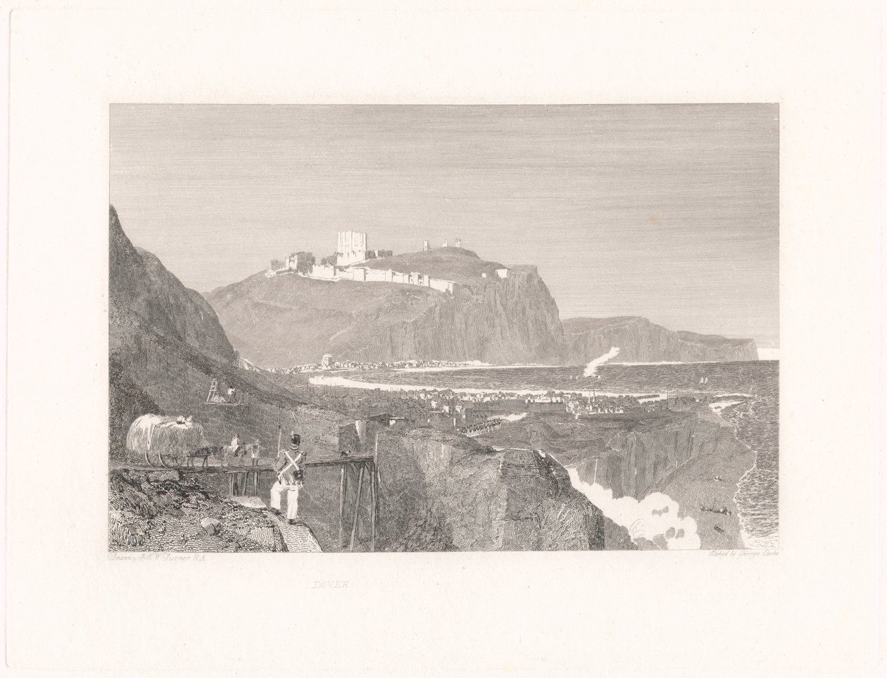 Douvres depuis la falaise de Shakespeare - George Cooke