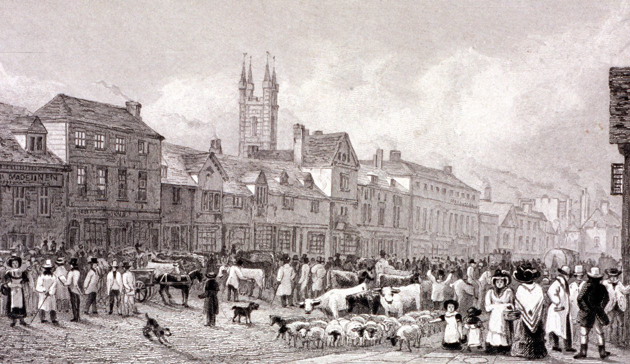 Marché de Smithfield, Londres, vers 1830 - George Cooke