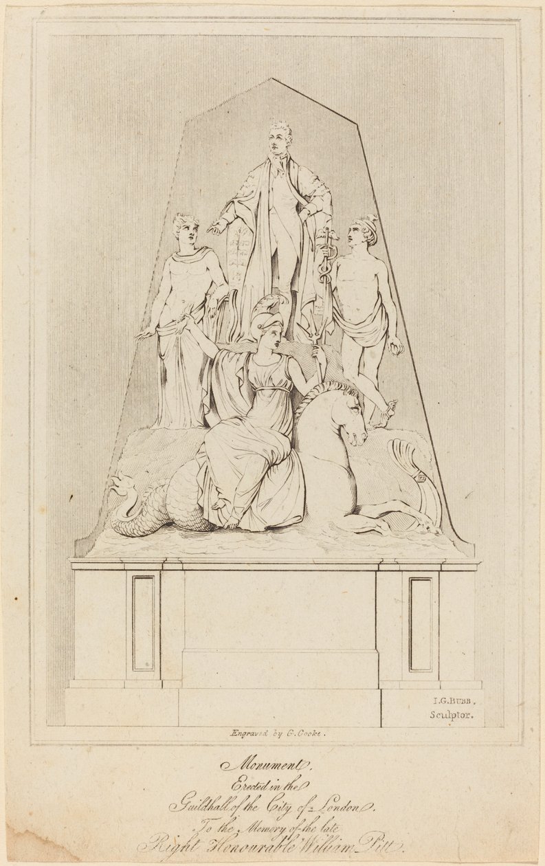 Monument à William Pitt - George Cooke after James George Bubb