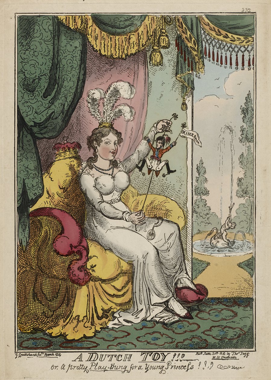 Un jouet hollandais !!! ou, Un joli jouet pour une jeune princesse !!! Hourra, mars 1814, publié le 20 juin - George Cruikshank