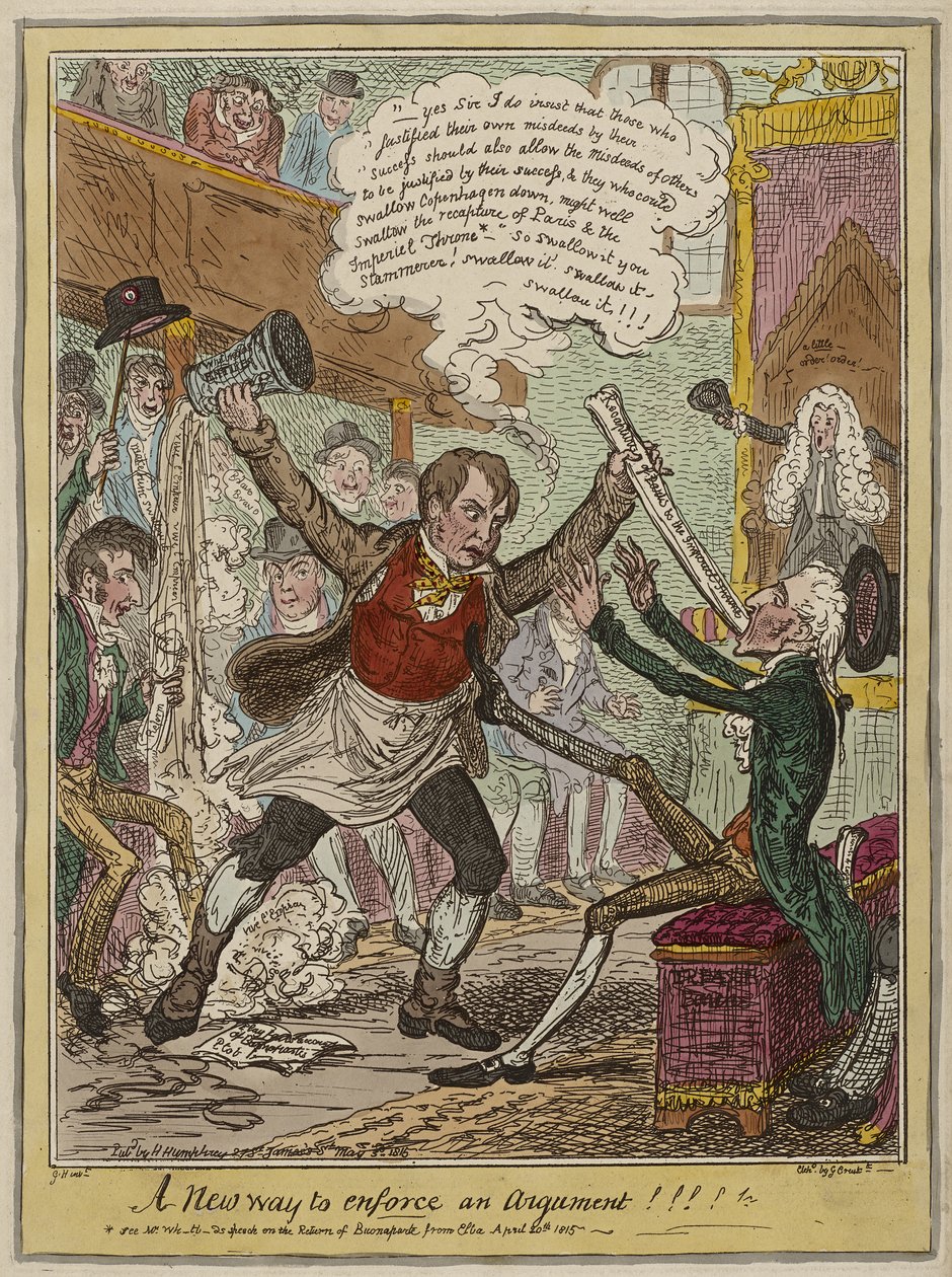 Une nouvelle façon de faire valoir un argument!!!!, publié le 3 mai - George Cruikshank