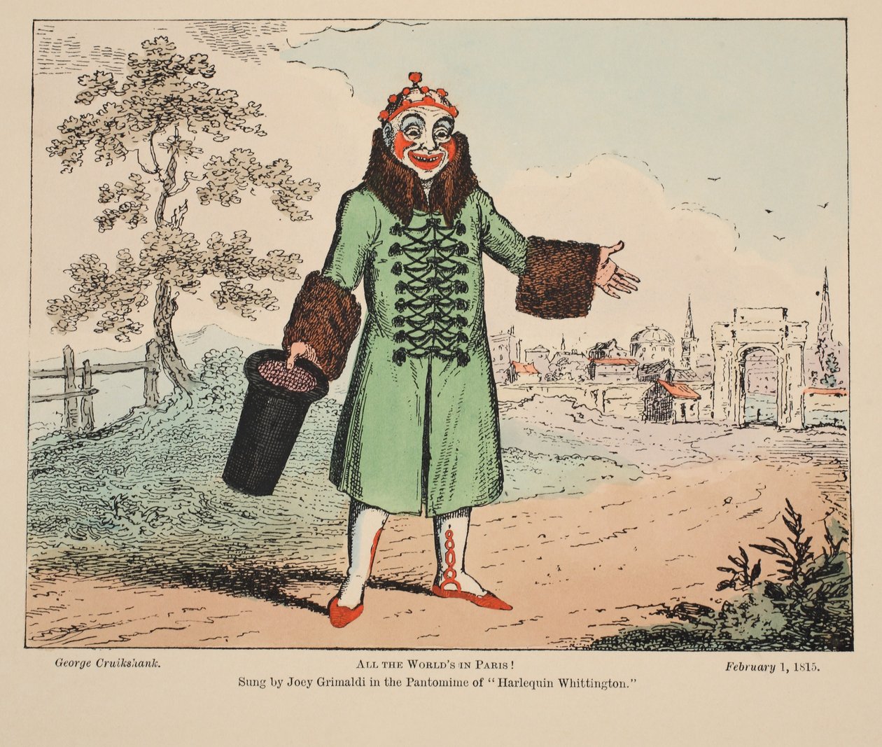 Tous les mondes à Paris!, pub. 1815 (gravure en couleur) - George Cruikshank