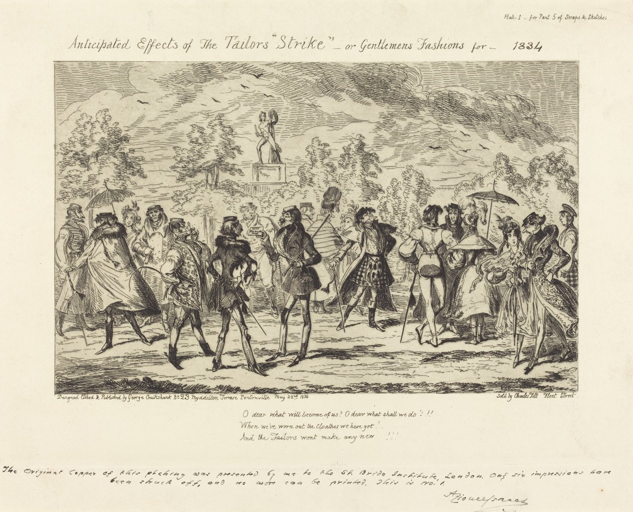 Effets anticipés de la "grève" des tailleurs - George Cruikshank