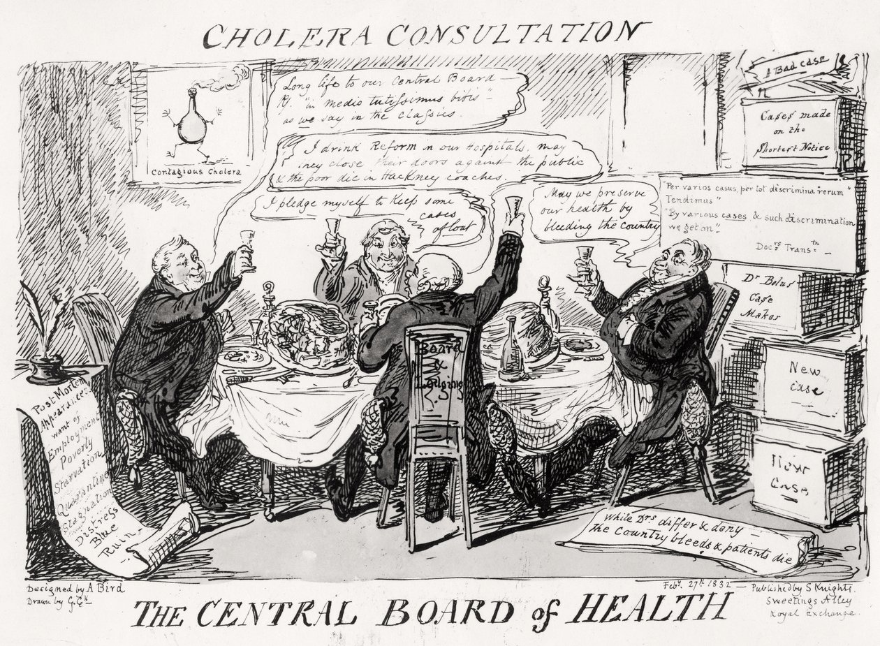 Consultation sur le choléra au Conseil central de la santé, publiée le 27 février 1832 - George Cruikshank
