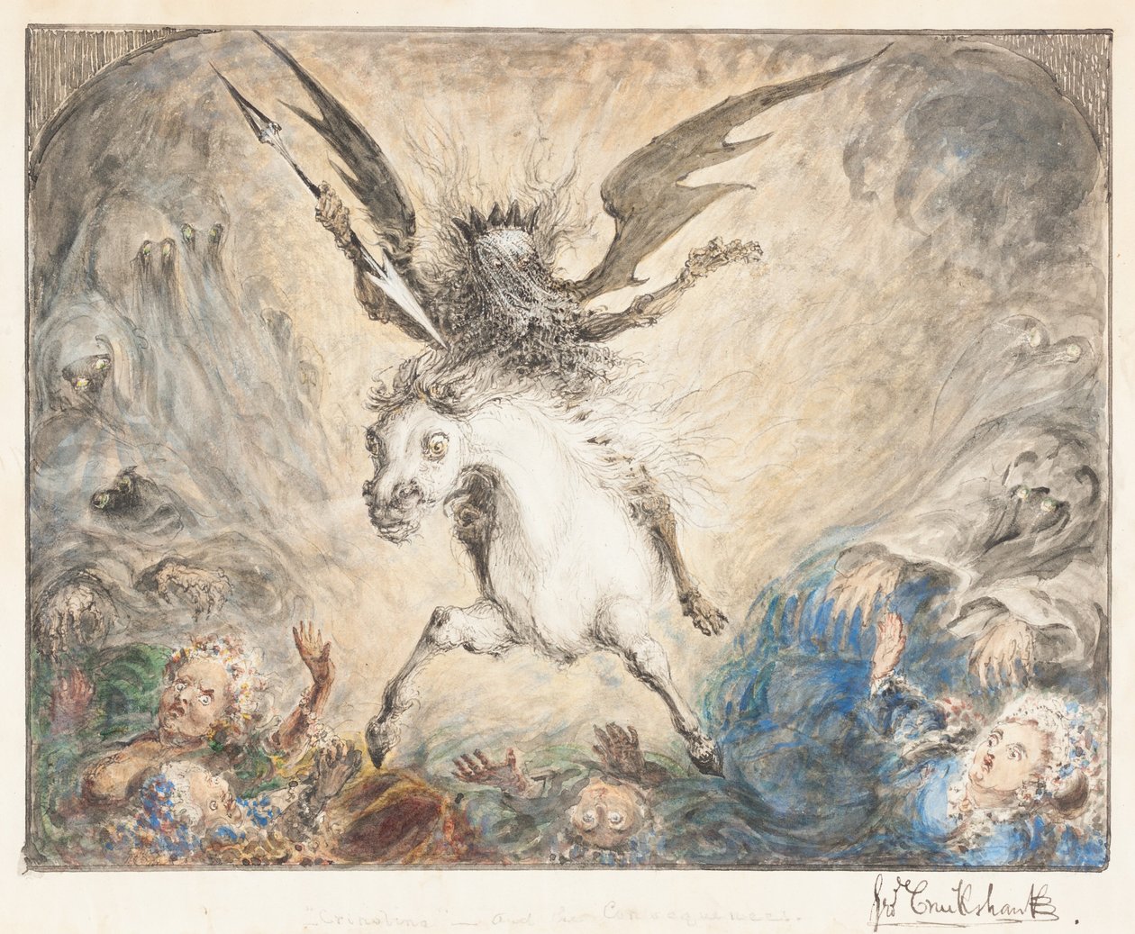 « Crinoline » – et ses conséquences [recto] - George Cruikshank