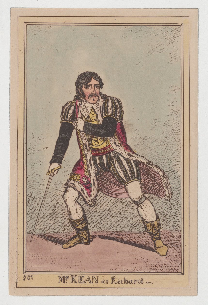 Edmund Kean en Richard III, vers 1814 - George Cruikshank