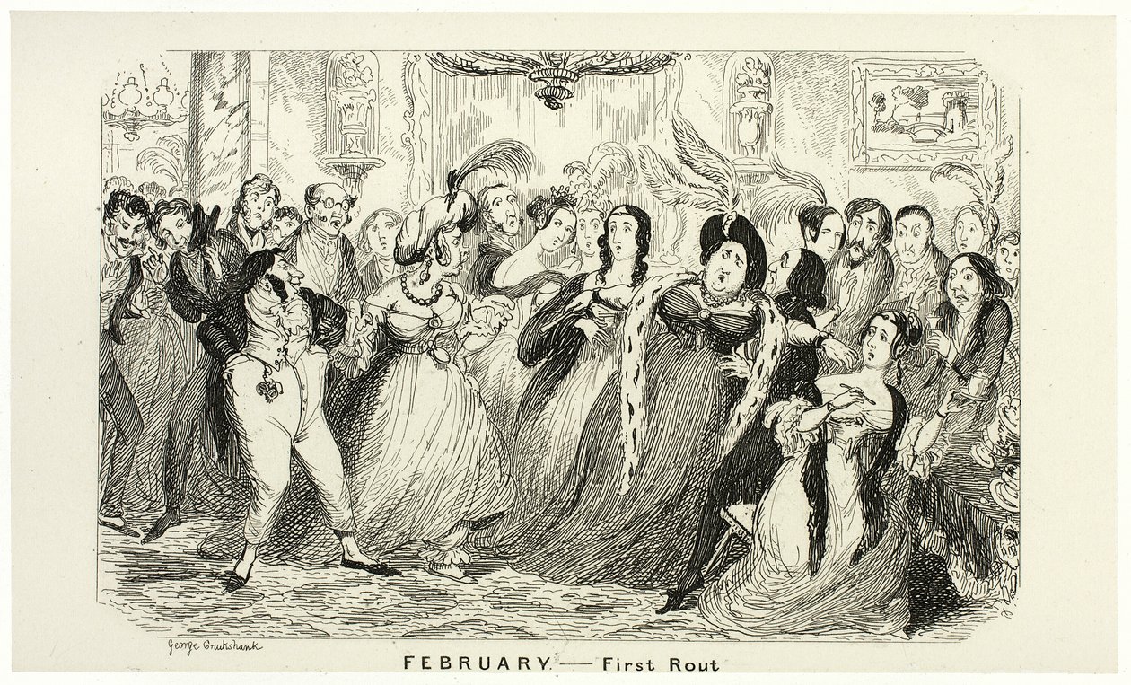 Février - Première sortie des gravures sur acier de George Cruikshank dans les Comic Almanacks : 1835-1853 - George Cruikshank