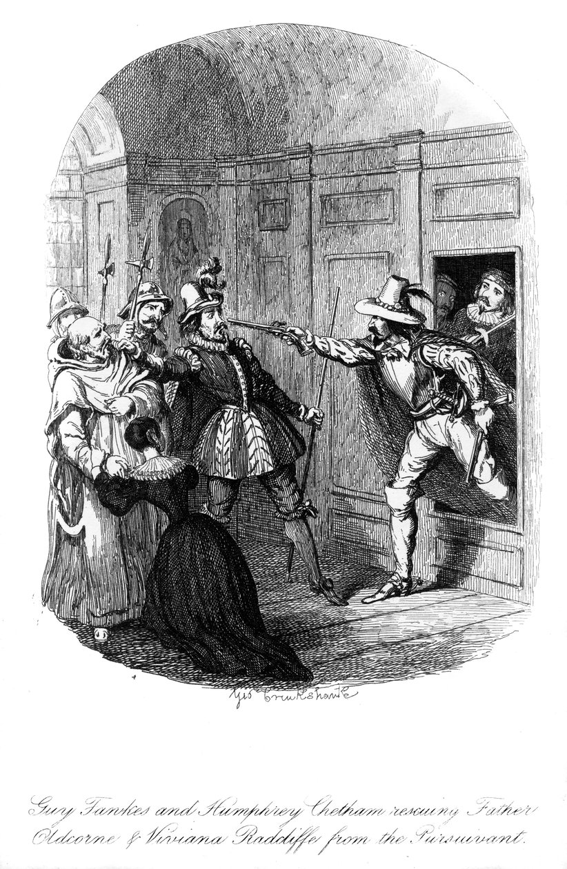 Guy Fawkes et Humphrey Chetham, 1605 - George Cruikshank