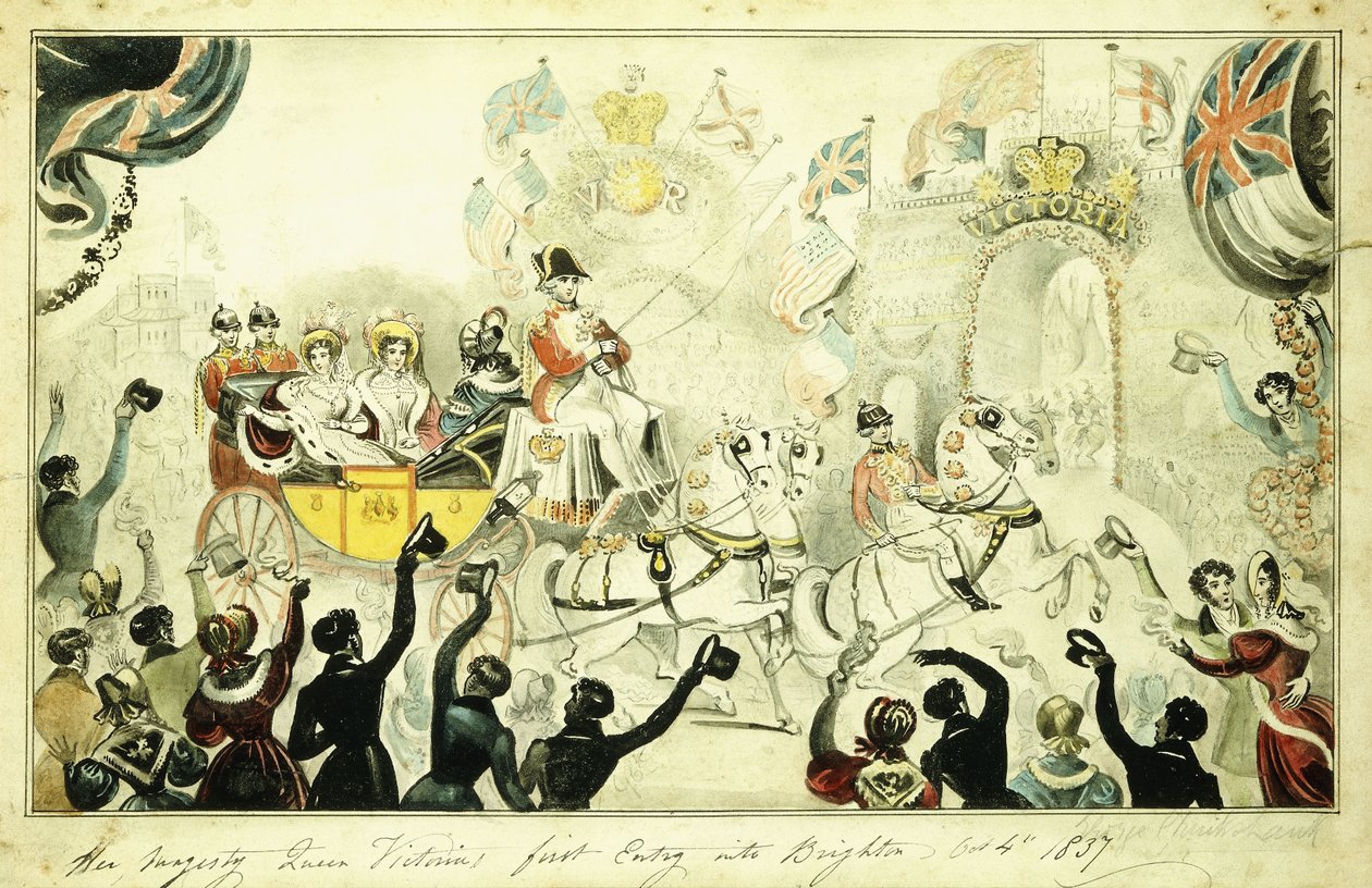 Première entrée de Sa Majesté la reine Victoria à Brighton le 4 octobre 1837, 1837 - George Cruikshank