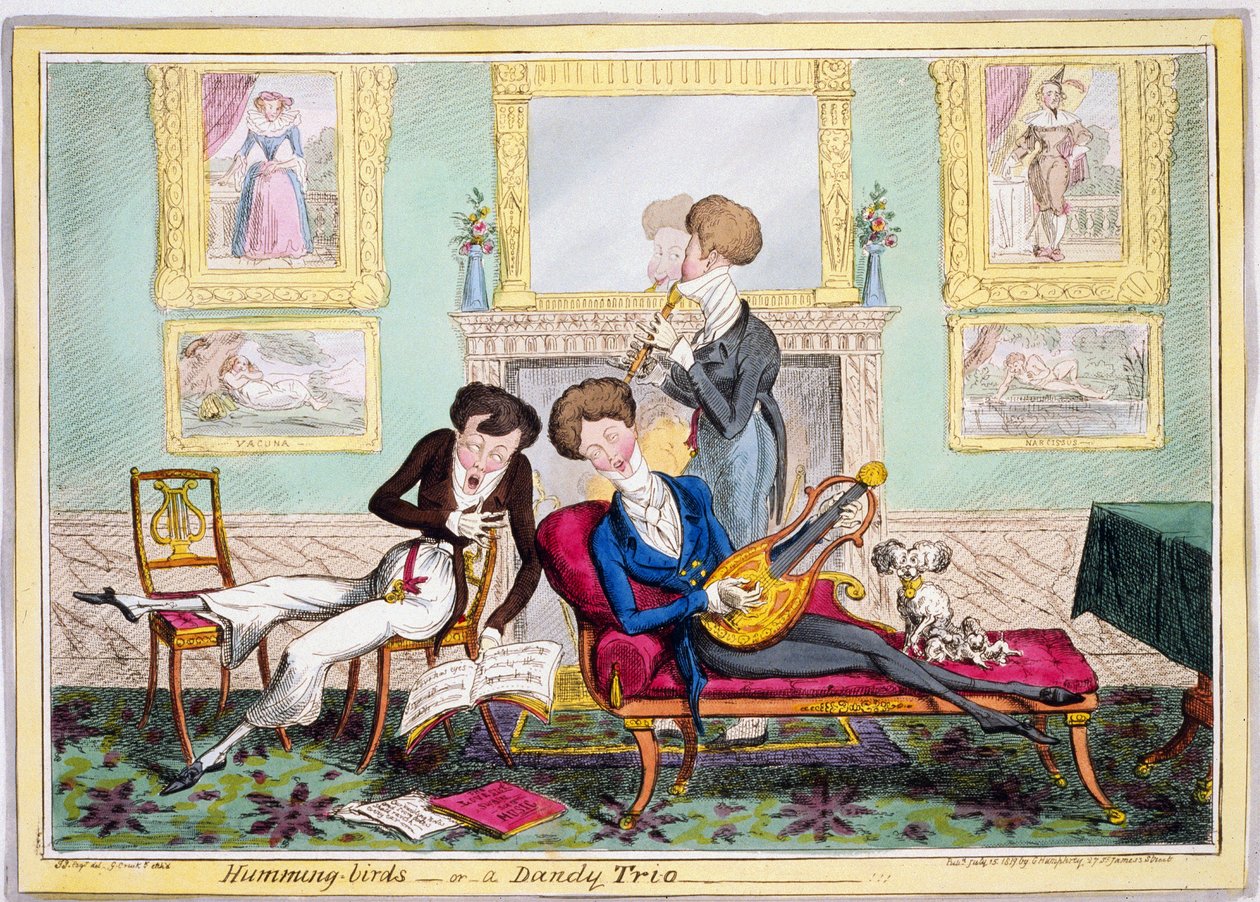 Colibris, ou un trio de dandys, pub. 1819 - George Cruikshank