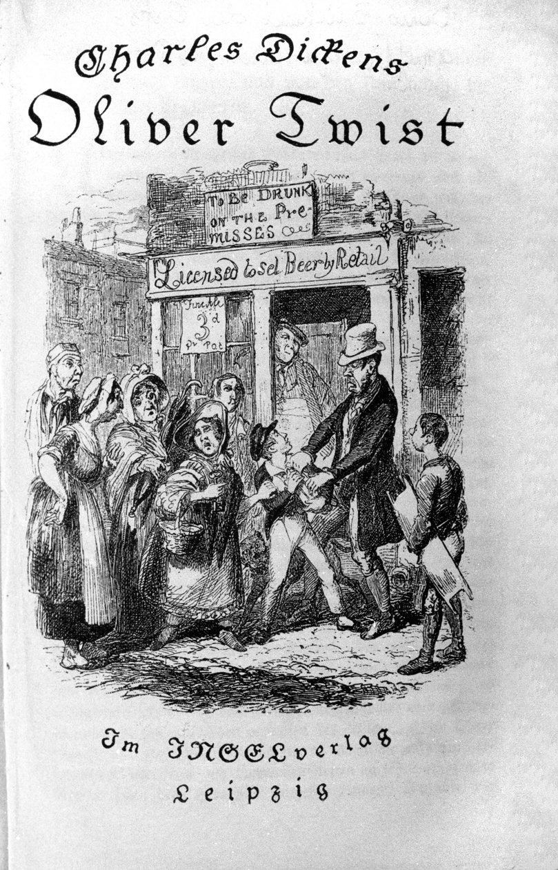Illustration pour « Oliver Twist » par Charles Dickens (1812-1870), par George Cruikshank (1792-1878). - George Cruikshank